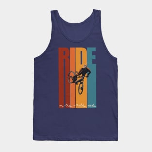 Retro Ride On The Wild Side Mountain Bike Art Tank Top